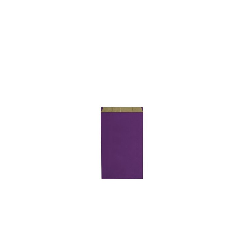 Pochette cadeau kraft unies violet - Lot 10
