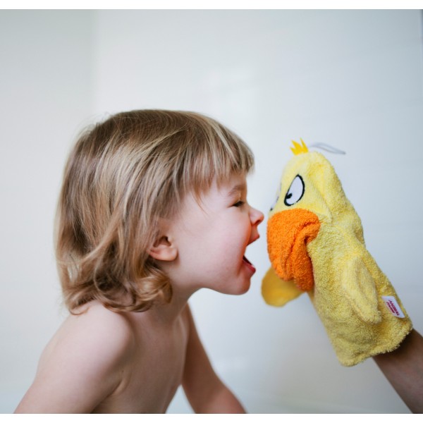 Gant de toilette fantaisie - Canard 
