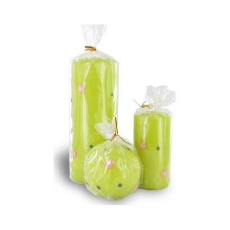 Bougies grand pilier"Polly" Olive