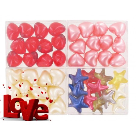 LOVE: Lot de 4 boîtes de 12 perles d'huile de bain