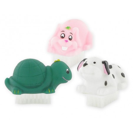 Animaux de la campagne: 3 brosses à ongles