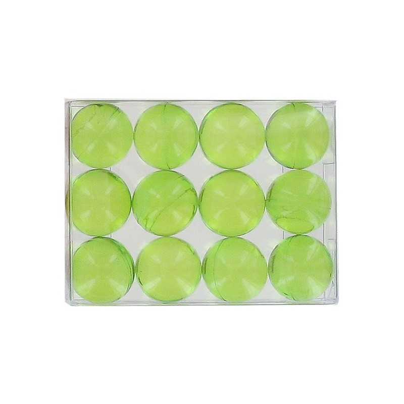 Verte pomme translucide - 12 perles de bain
