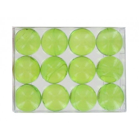 Verte pomme translucide - 12 perles de bain