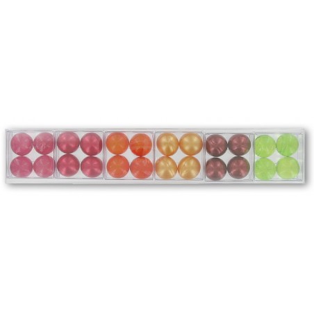 Assortiment de 6 petites boîtes de perles de bain - FRUITS